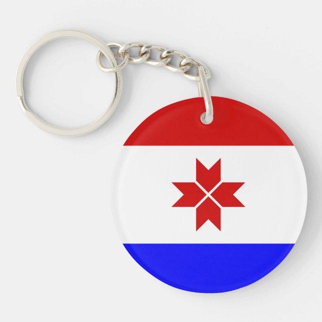 Porte-clefs Drapeau de Mordovie (Devant)
