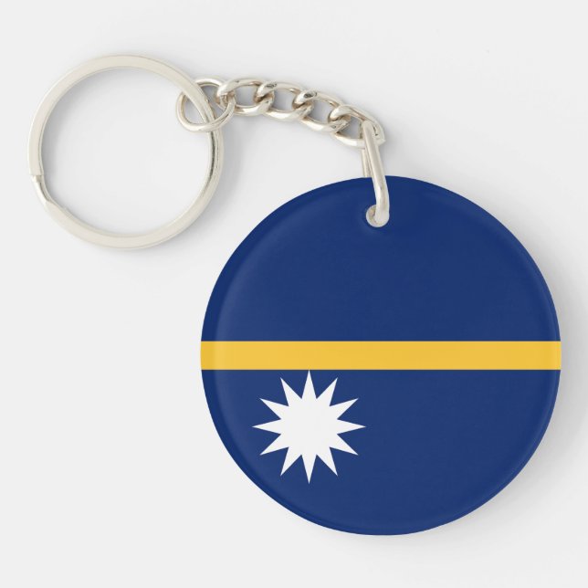 Porte-clefs Drapeau de Nauru (Devant)