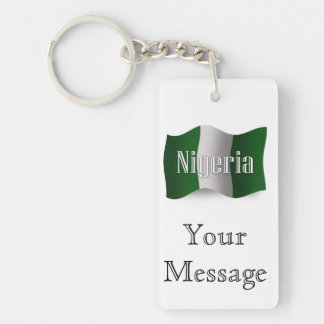 Porte-clefs Drapeau de ondulation du Nigéria