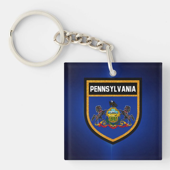 Porte-clefs Drapeau de Pennsylvanie (Devant)