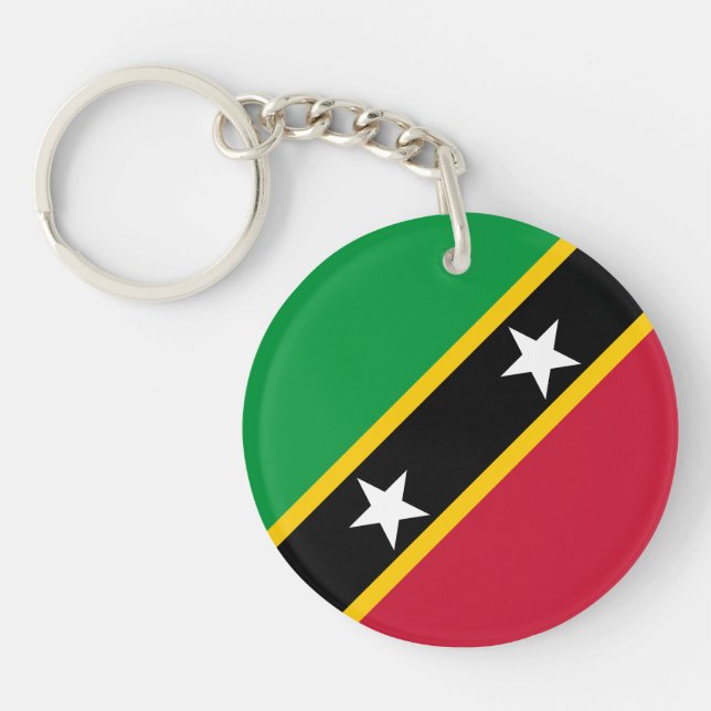 Porte-clefs Drapeau de Saint-Kitts-et-Nevis (Devant)