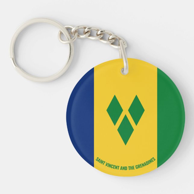 Porte-clefs Drapeau de Saint-Vincent-et-les-Grenadines Charman (Devant)