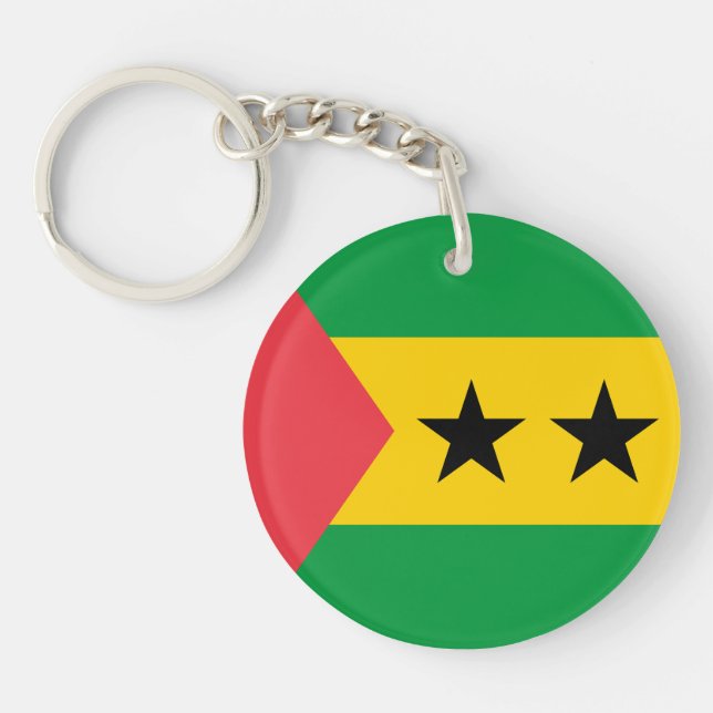 Porte-clefs Drapeau de Sao Tomé-et-Principe (Devant)