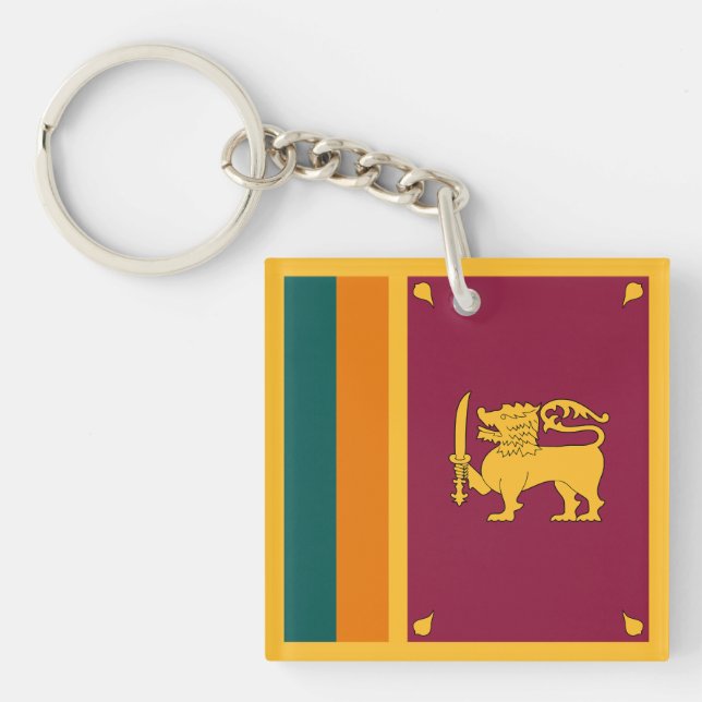Porte-clefs Drapeau de Sri Lanka (Devant)