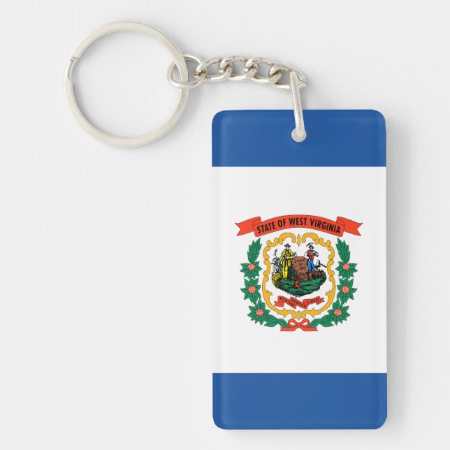 Porte-clefs Drapeau de Virginie occidentale (Devant)