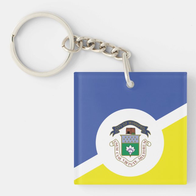 Porte-clefs Drapeau de Winnipeg, Manitoba Porte - clé (Devant)
