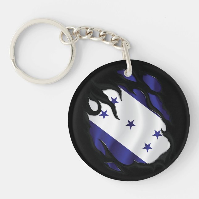 Porte-clefs Drapeau déchiré du Honduras (Devant)
