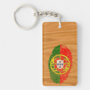 Porte-clefs Drapeau d'empreinte digitale de contact de