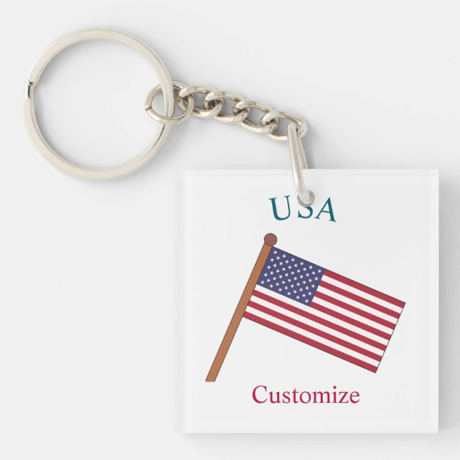 Porte-clefs Drapeau des États-Unis Thunder_Cove (Devant)
