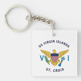 Porte-clefs Drapeau des îles Vierges américaines Ste-Croix Per