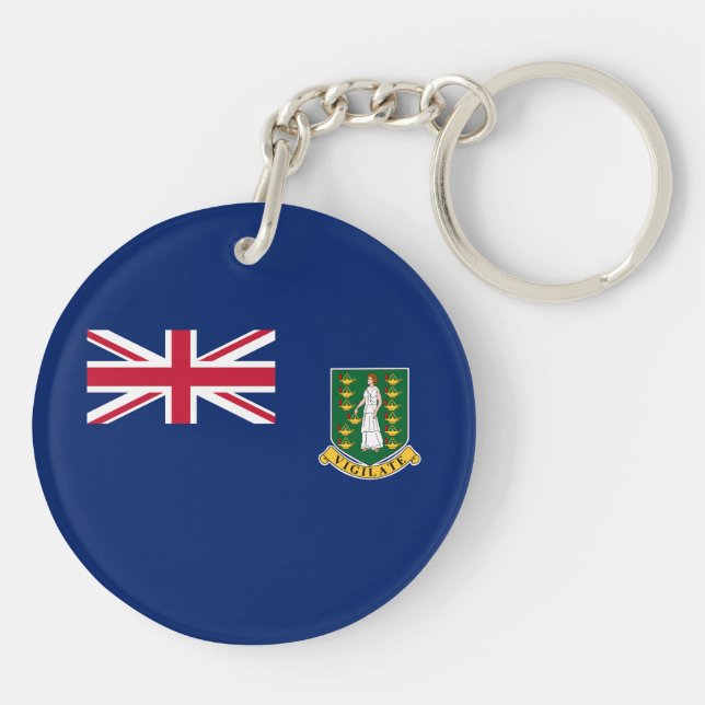 Porte-clefs Drapeau des îles Vierges britanniques (Dos)
