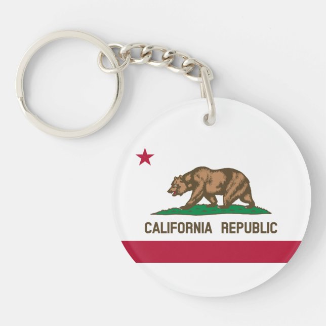 Porte-clefs Drapeau d'État de la République de Californie (Devant)