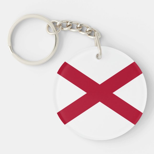Porte-clefs Drapeau d'État de l'Alabama (Devant)
