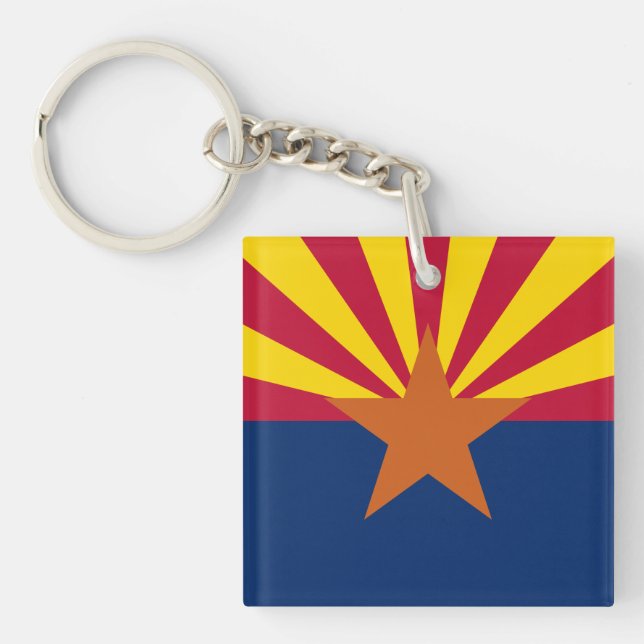 Porte-clefs Drapeau d'État de l'Arizona (Devant)