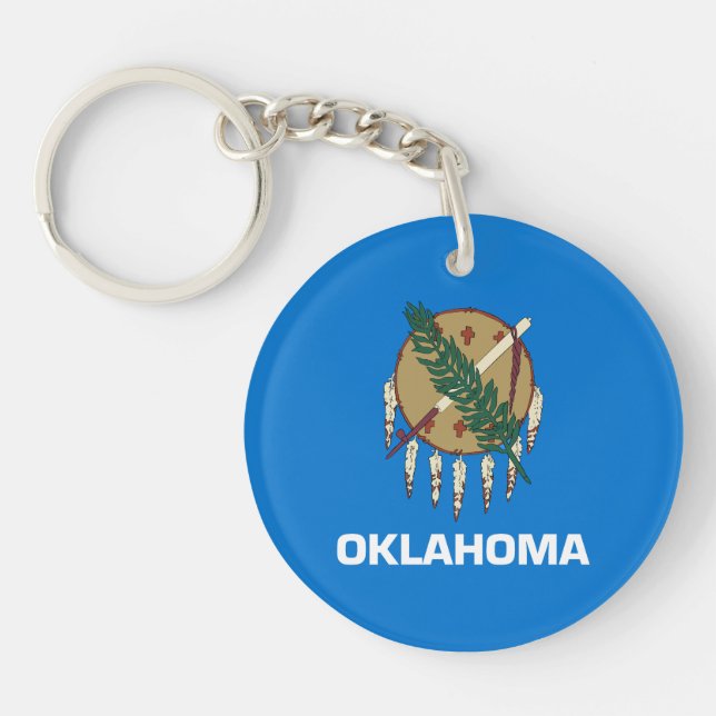 Porte-clefs Drapeau d'État de l'Oklahoma (Devant)