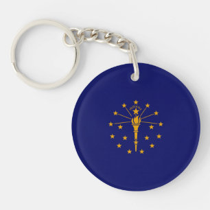 Porte-clefs Drapeau d'état Indiana
