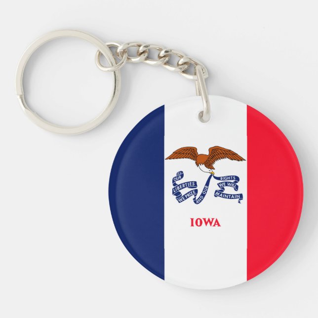 Porte-clefs Drapeau d'État Iowa (Devant)