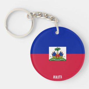 Porte-clefs Drapeau d'Haïti Charmant Patriotique