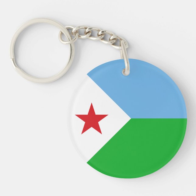 Porte-clefs Drapeau Djibouti (Devant)