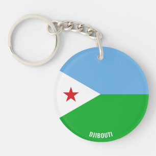 Porte-clefs Drapeau Djibouti Charme Patriotique