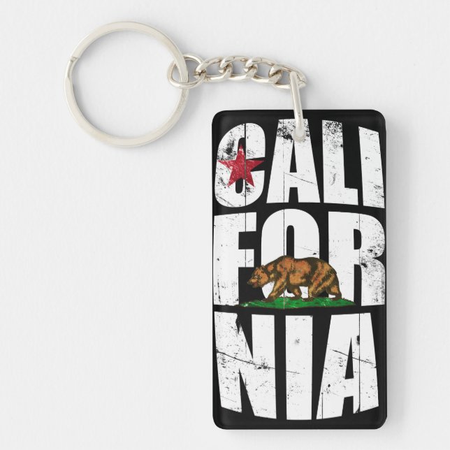 Porte-clefs Drapeau d'ours de la Californie (Devant)