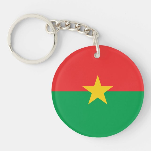Porte-clefs Drapeau du Burkina Faso patriotique (Devant)