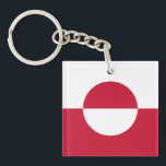 Porte-clefs Drapeau du Groenland<br><div class="desc">Drapeau patriotique du Groenland.</div>