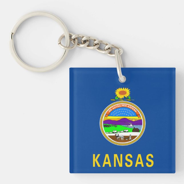 Porte-clefs Drapeau du Kansas (Devant)