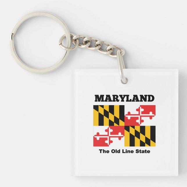 Porte-clefs drapeau du Maryland (Devant)