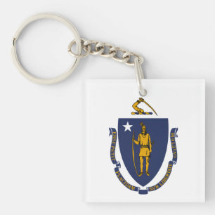 Porte-clefs Drapeau du Massachusetts