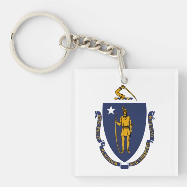 Porte-clefs Drapeau du Massachusetts (Devant)