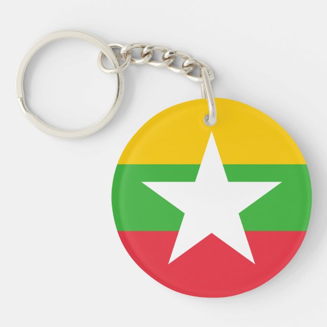 Porte-clefs Drapeau du Myanmar (Devant)
