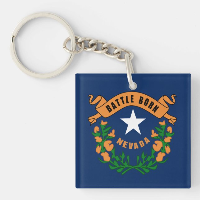 Porte-clefs Drapeau du Nevada (Devant)