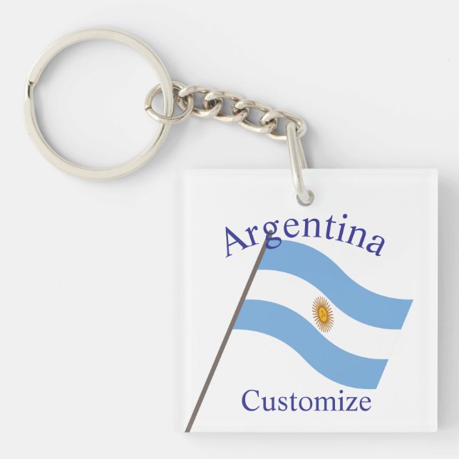 Porte-clefs Drapeau du pays Argentine Thunder_Cove (Devant)
