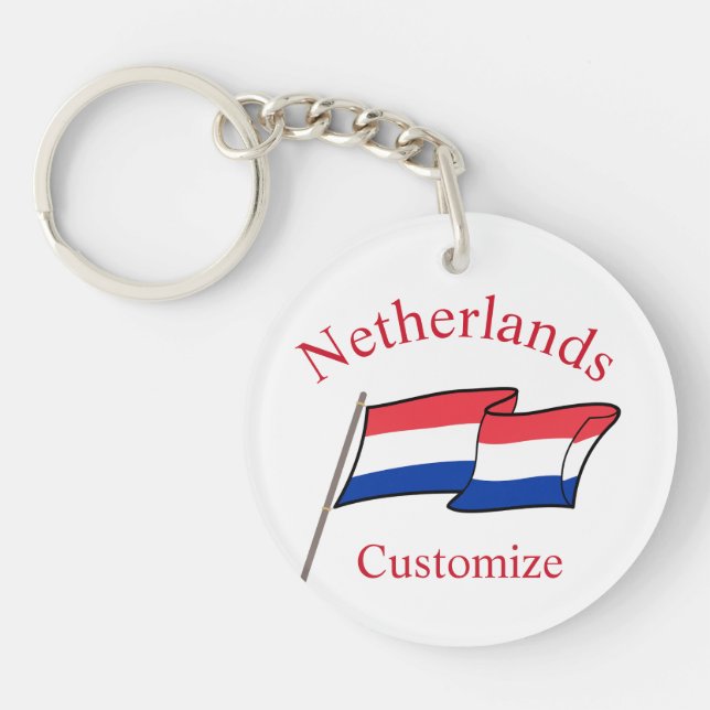 Porte-clefs Drapeau du pays des Pays-Bas Thunder_Cove (Devant)
