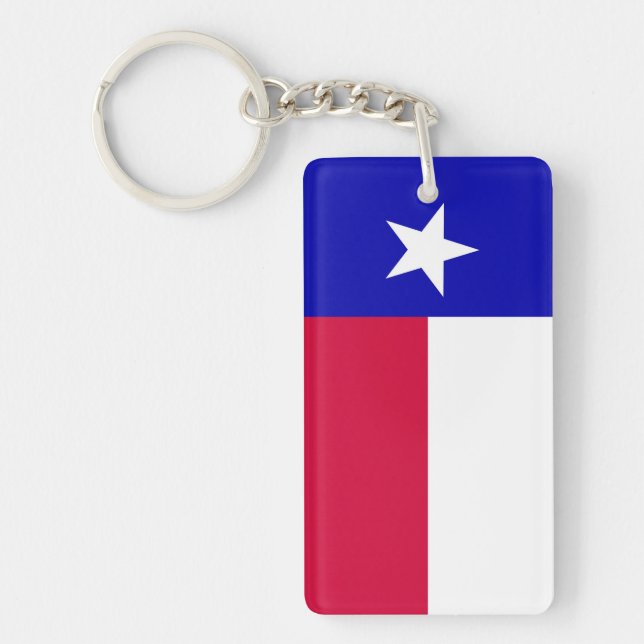 Porte-clefs Drapeau du porte - clé acrylique du Texas (à (Devant)