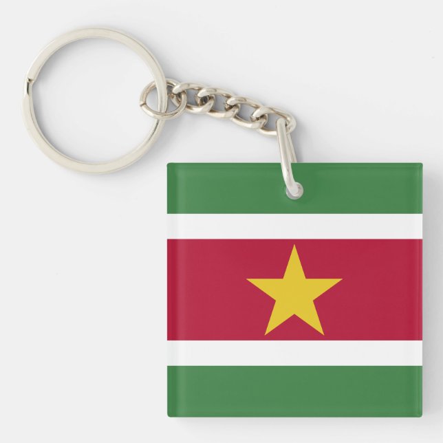 Porte-clefs Drapeau du Suriname (Devant)