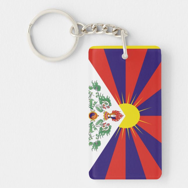 Porte-clefs Drapeau du Tibet (Devant)