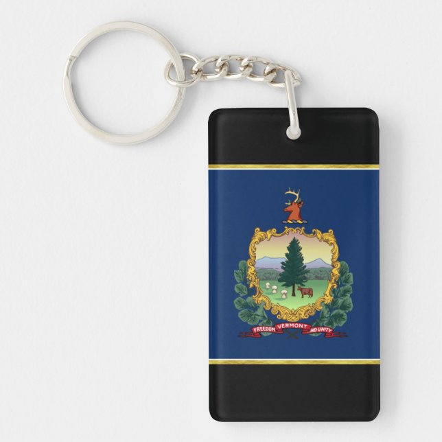 Porte-clefs Drapeau du Vermont (Devant)