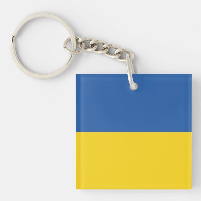 Porte-clefs Drapeau d'Ukraine (Devant)