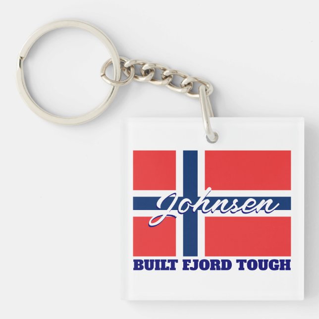 Porte-clefs Drapeau "Fjord Tough" et drapeau norvégien (Devant)