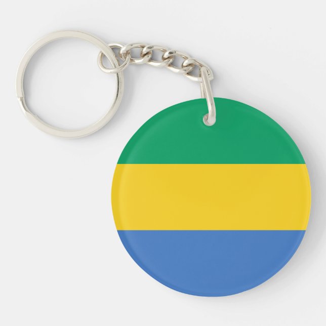 Porte-clefs Drapeau Gabon (Devant)