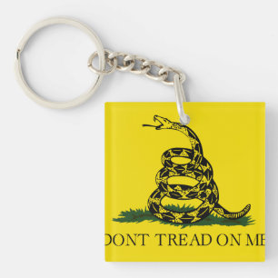 Porte-clefs Drapeau Gadsden Ne me marche pas dessus