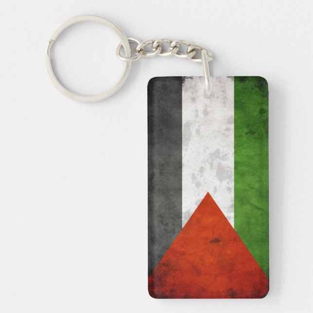 Porte-clefs Drapeau grunge de la Palestine (Devant)