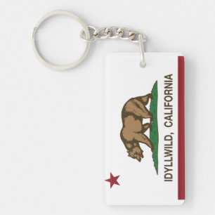 Porte-clefs Drapeau Idyllwild de République de la Californie