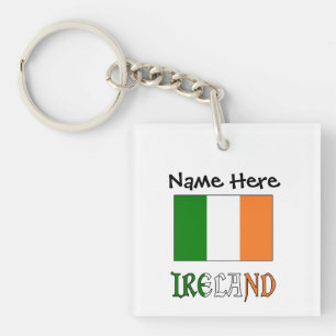 Porte-clefs Drapeau Irlandais Personnalisé Irlande