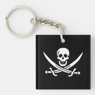 Porte-clefs Drapeau Jolly roger de pirate