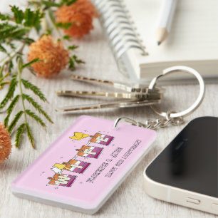 Porte-clefs Drapeau lesbien Sunset Wife Joyeux Anniversaire Ac