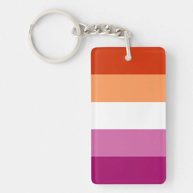 Porte-clefs Drapeau Lesbienne (Devant)