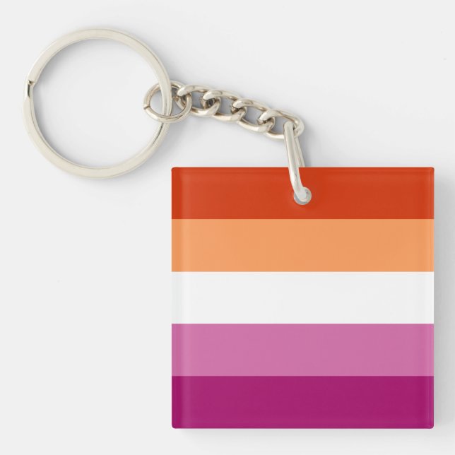 Porte-clefs Drapeau Lesbienne (Devant)